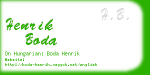 henrik boda business card